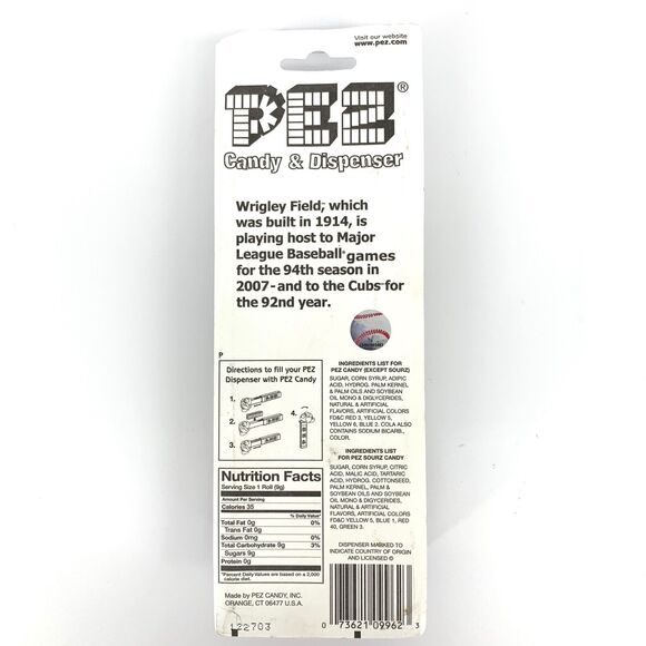 NEW Chicago Cubs PEZ Candy Dispenser Baseball Collectible from 2007 - Picture 4 of 8